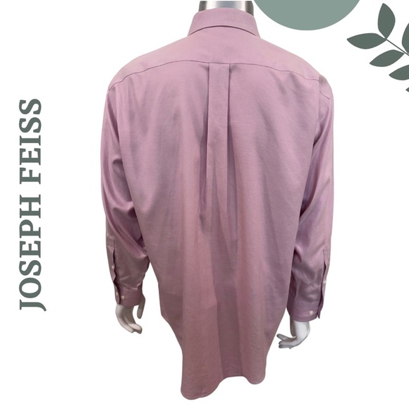 Joseph & Feiss NonIron Pink Dress Shirt Classic Fit Long Sleeve Men’s 16.5 32/33 - Picture 4 of 7